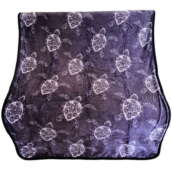 New Purple Sea Turtle Plush Fleece Throw Gift Blanket Sherpa Turtles SOFT Ocean - Picture 1 of 5